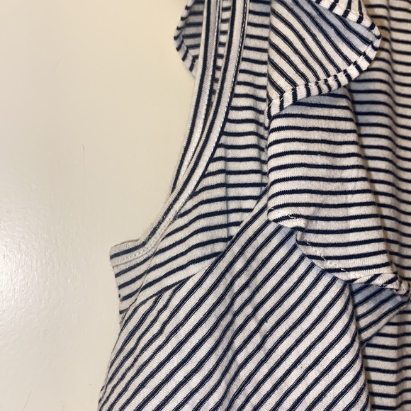 NWT Jcrew factory cotton ruffle lightweight casual dress, black / white, small! - Picture 6 of 10